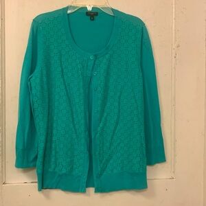 Talbots light sweater.  Light green.